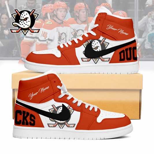 FINAL SALE - NEW CUSTOMIZED NHL09 AHD ANAHEIM DUCKS AIR JORDAN SNEAKERS