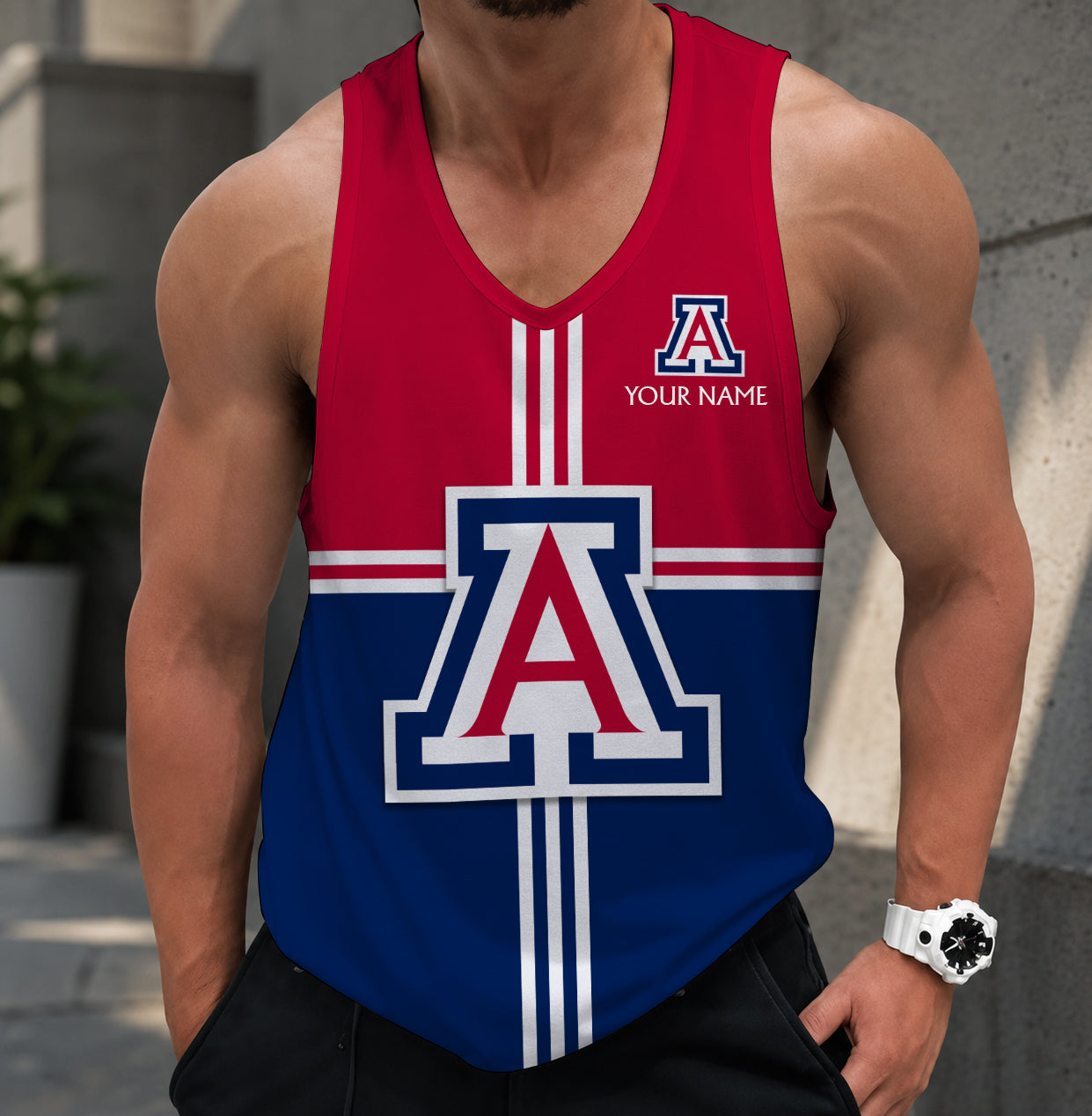 SPECIAL EDTION - NEW CUSTOMIZED NCAA MAM09 ARW ARIZONA WILDCATS STRAPPY UNISEX TANK TOP