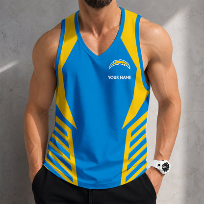 LIMITED EDITION - NEW CUSTOMIZED NFL09 LAC LOS ANGELES CHARGERS TANK TOP