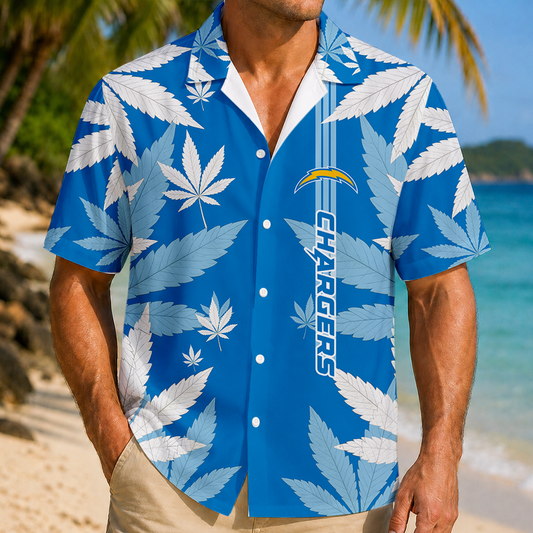 FINAL SALE - NEW CUSTOMIZED NFL09 LAC LOS ANGELES CHARGERS UNISEX HAWAIIAN SHIRT