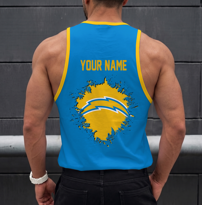 LIMITED EDITION - NEW CUSTOMIZED NFL09 LAC LOS ANGELES CHARGERS UNISEX TANK TOP
