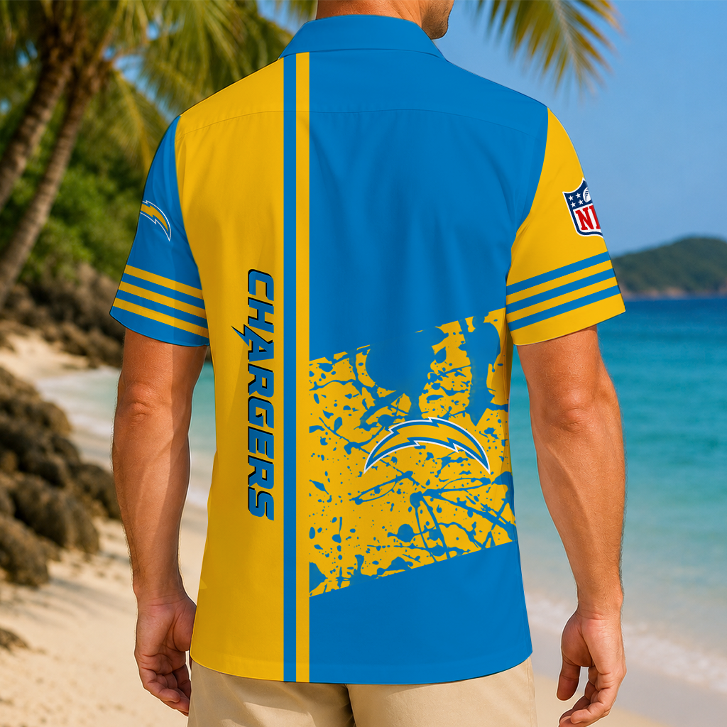 FINAL SALE - NEW CUSTOMIZED NFL09 LAC LOS ANGELES CHARGERS UNISEX HAWAIIAN SHIRT