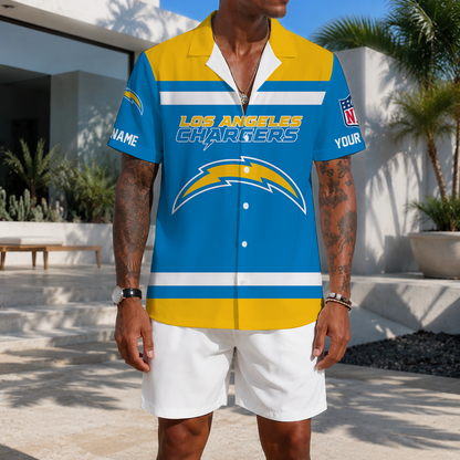 FLASH SALE - NEW CUSTOMIZED NFL09 LAC LOS ANGELES CHARGERS UNISEX HAWAIIAN SHIRT