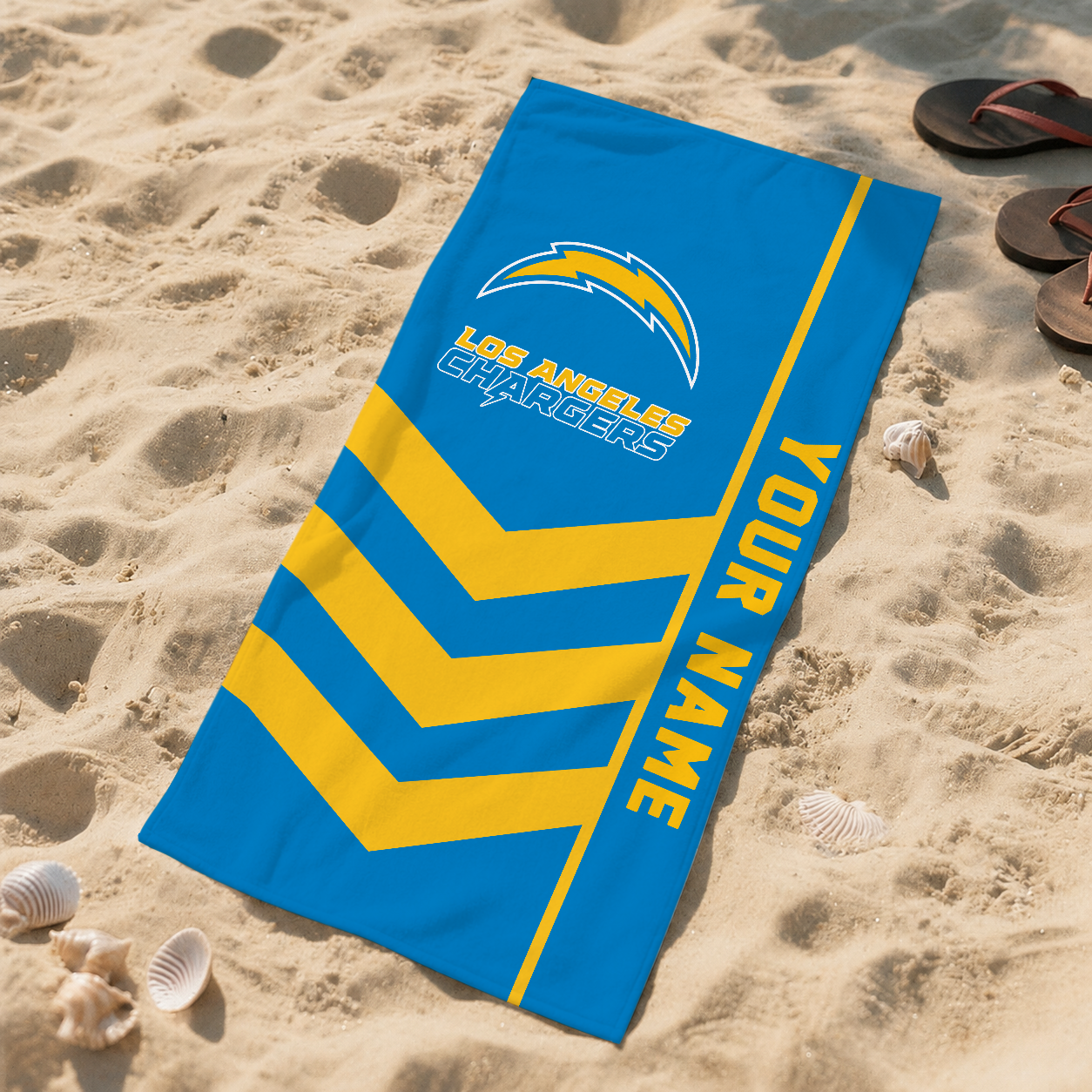 HOT DEAL - NEW CUSTOMIZED NFL09 LAC LOS ANGELES CHARGERS BEACH TOWEL