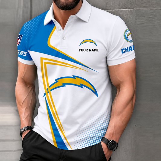 FINAL SALE - NEW CUSTOMIZED NFL09 LAC LOS ANGELES CHARGERS T-SHIRT, POLO SHIRT, ZIP POLO SHIRT, SWEATSHIRT, HOODIE & ZIP HOODIE