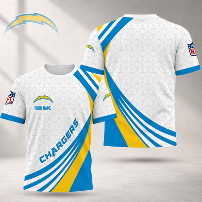 FINAL SALE - NEW CUSTOMIZED NFL09 LAC LOS ANGELES CHARGERS T-SHIRT, POLO SHIRT, ZIP POLO SHIRT, SWEATSHIRT, HOODIE & ZIP HOODIE