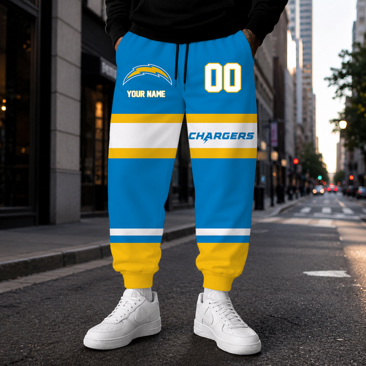 EXCLUSIVE EDITION - NEW CUSTOMIZED NFL09 LAC LOS ANGELES CHARGERS SWEATPANTS