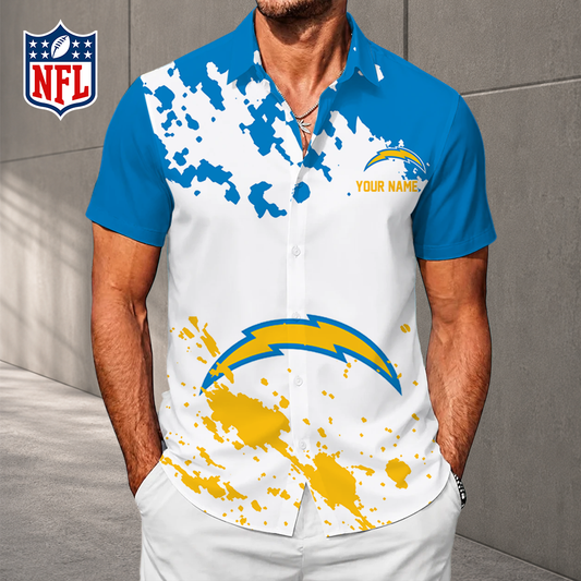 LIMITED EDITION - NEW CUSTOMIZED NFL09 LAC LOS ANGELES CHARGERS UNISEX HAWAIIAN SHIRT