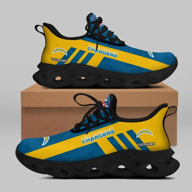 VIRAL EDITION - NEW CUSTOMIZED NFL09 LAC LOS ANGELES CHARGERS UNISEX MAX SOUL SHOES