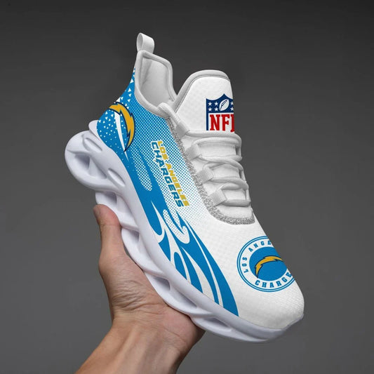 VIRAL EDITION - NEW CUSTOMIZED NFL09 LAC LOS ANGELES CHARGERS UNISEX MAX SOUL SHOES