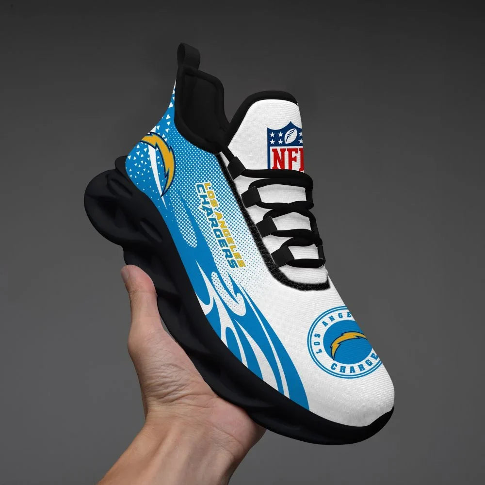 VIRAL EDITION - NEW CUSTOMIZED NFL09 LAC LOS ANGELES CHARGERS UNISEX MAX SOUL SHOES