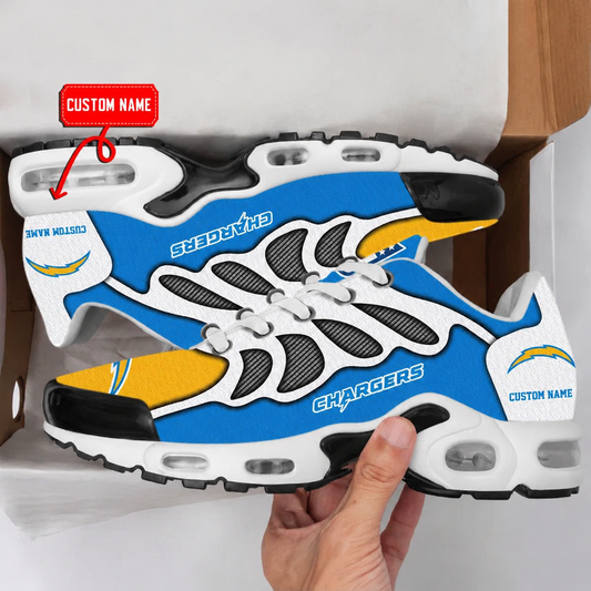 HOT DEAL - NEW CUSTOMIZED NFL09 LAC LOS ANGELES CHARGERS AIR MAX PLUS SNEAKERS
