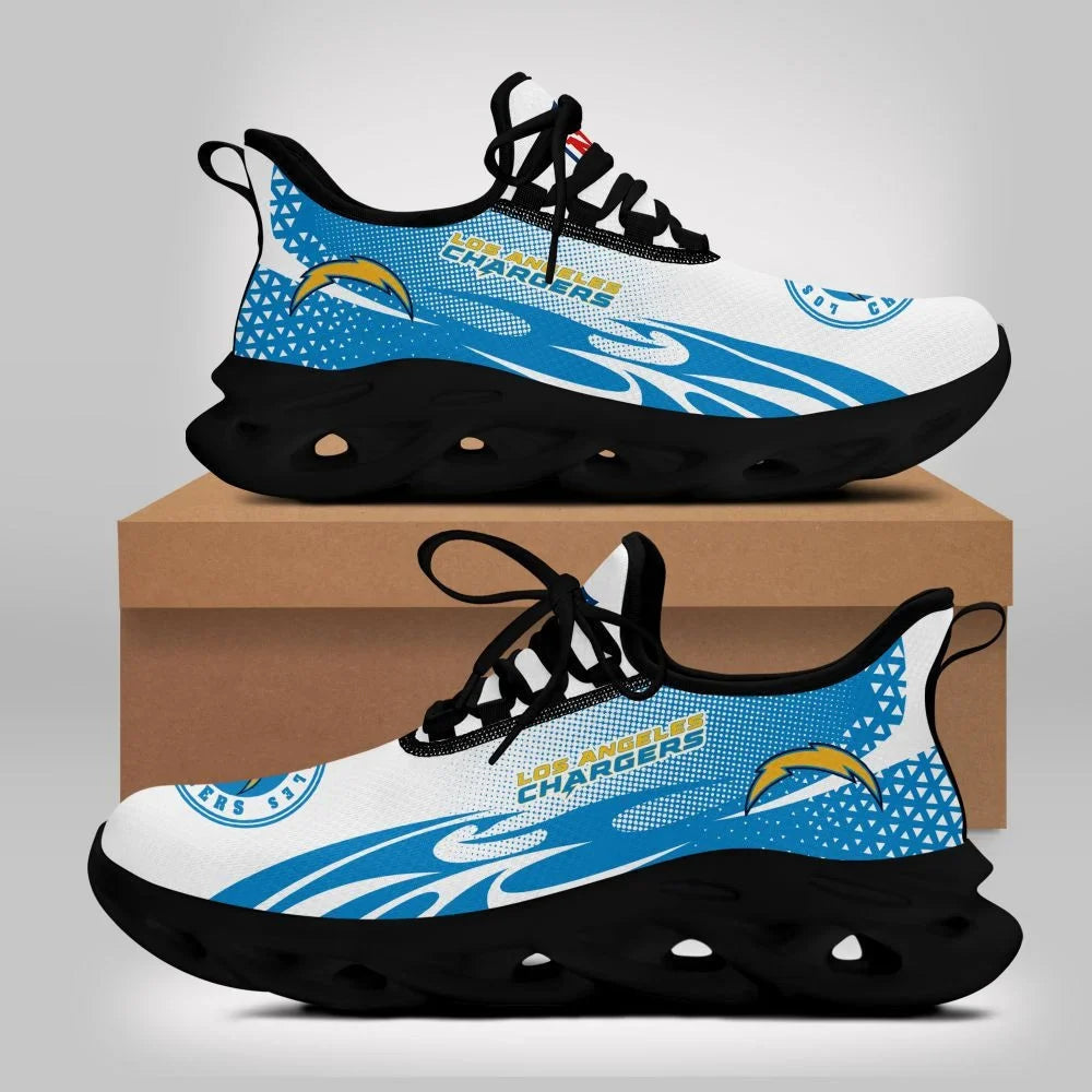 VIRAL EDITION - NEW CUSTOMIZED NFL09 LAC LOS ANGELES CHARGERS UNISEX MAX SOUL SHOES