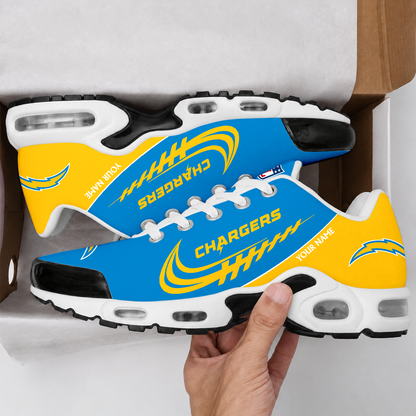 FLASH SALE - NEW CUSTOMIZED NFL09 LAC LOS ANGELES CHARGERS AIR MAX PLUS SNEAKERS