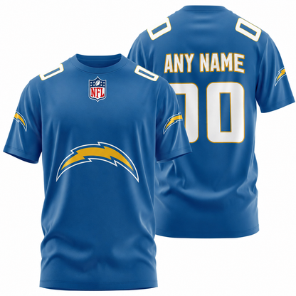 FINAL SALE - NEW CUSTOMIZED NFL09 LAC LOS ANGELES CHARGERS T-SHIRT, POLO SHIRT, ZIP POLO SHIRT, SWEATSHIRT, HOODIE & ZIP HOODIE
