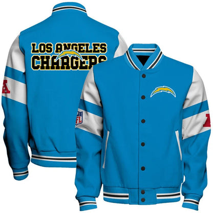 VIRAL EDITION - NEW CUSTOMIZED NFL09 LAC LOS ANGELES CHARGERS SATIN VARSITY & BASEBALL JACKET