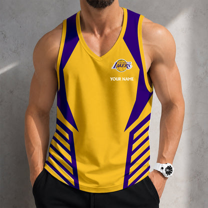 SPECIAL EDITION - NEW CUSTOMIZED NBA09 LLA LOS ANGELES LAKERS MEN'S TANK TOP