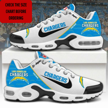 LIMITED EDITION - NEW CUSTOMIZED NFL09 LAC LOS ANGELES CHARGERS AIR MAX PLUS SNEAKERS