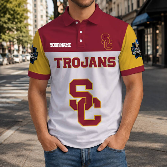 LIMITED EDITION - NEW CUSTOMIZED NCAA CWS09 USC USC TROJANS T-SHIRT, POLO SHIRT, ZIP POLO SHIRT, SWEATSHIRT, HOODIE & ZIP HOODIE