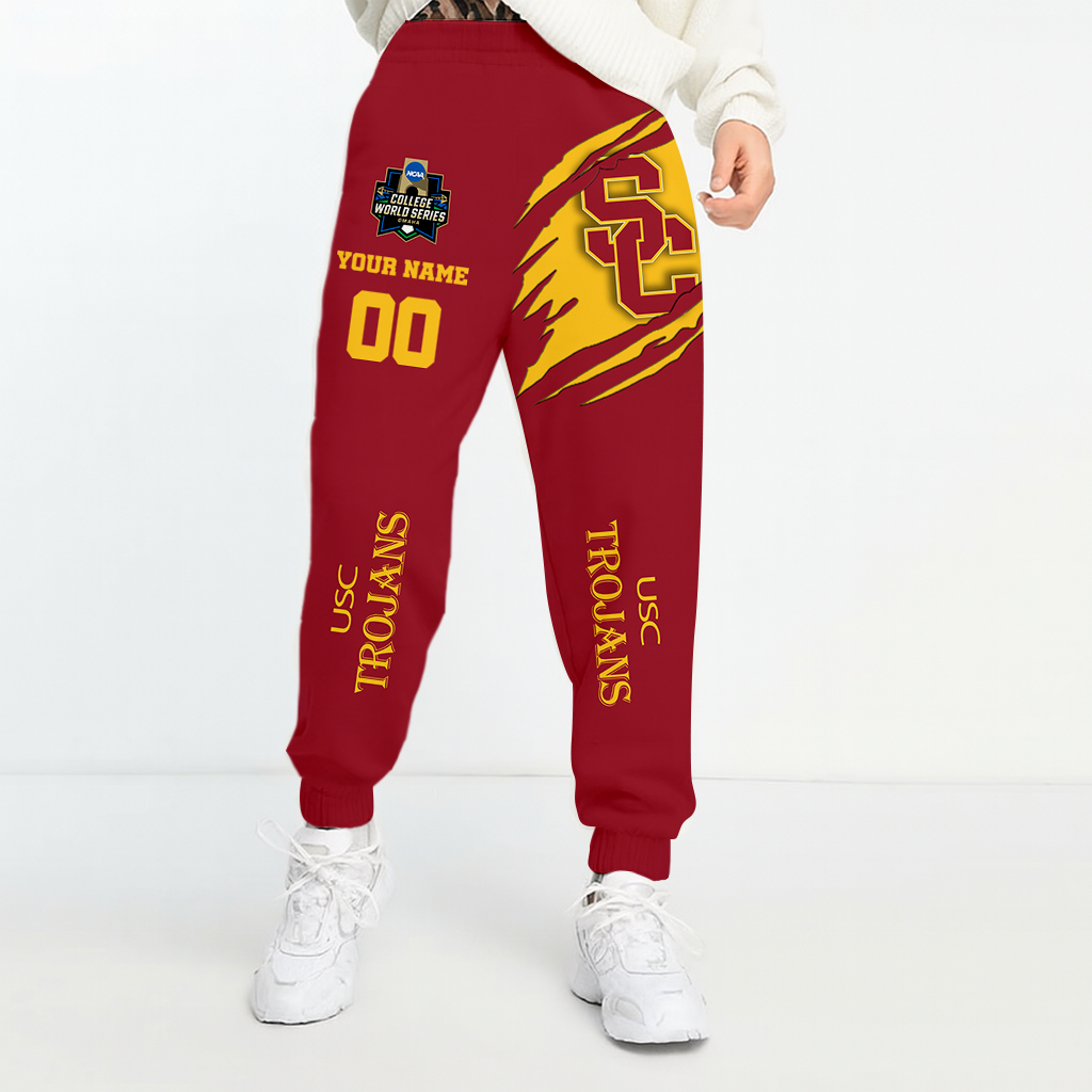 LIMITED DROP - NEW CUSTOMIZED COLLEGE WORLD SERIES NCAA09 USC USC TROJANS UNISEX LONG PANTS