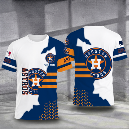 SPECIAL EDITION - NEW CUSTOMIZED MLB10 HAS HOUSTON ASTROS T-SHIRT, POLO SHIRT, ZIP POLO SHIRT, SWEATSHIRT, HOODIE & ZIP HOODIE