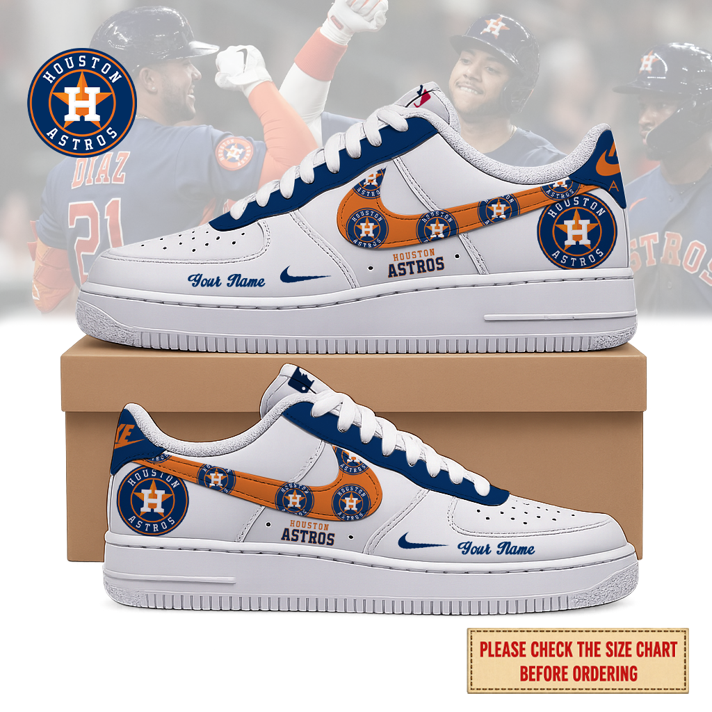 FINAL SALE - NEW CUSTOMIZED MLB10 HAS HOUSTON ASTROS AF1 SHOES