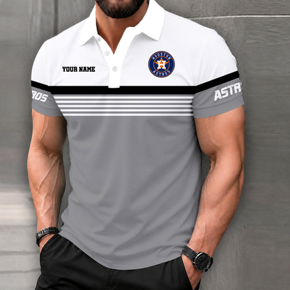 LIMITED EDITION - NEW CUSTOMIZED MLB10 HAS HOUSTON ASTROS POLO SHIRT