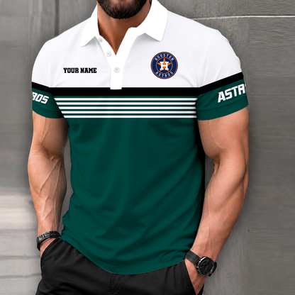 LIMITED EDITION - NEW CUSTOMIZED MLB10 HAS HOUSTON ASTROS POLO SHIRT