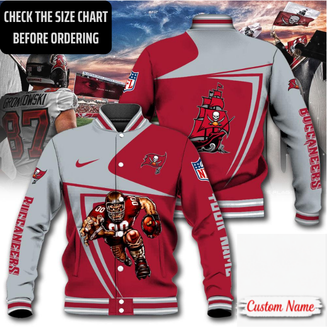 LIMITED EDITION - NEW CUSTOMIZED NFL10 TBB TAMPA BAY BUCCANEERS SATIN VARSITY & BASEBALL JACKET