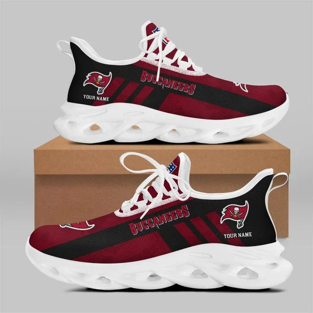 VIRAL EDITION - NEW CUSTOMIZED NFL10 TBB TAMPA BAY BUCCANEERS UNISEX MAX SOUL SHOES
