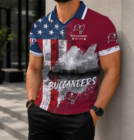 FINAL SALE - NEW CUSTOMIZED NFL10 TBB TAMPA BAY BUCCANEERS0 POLO SHIRT