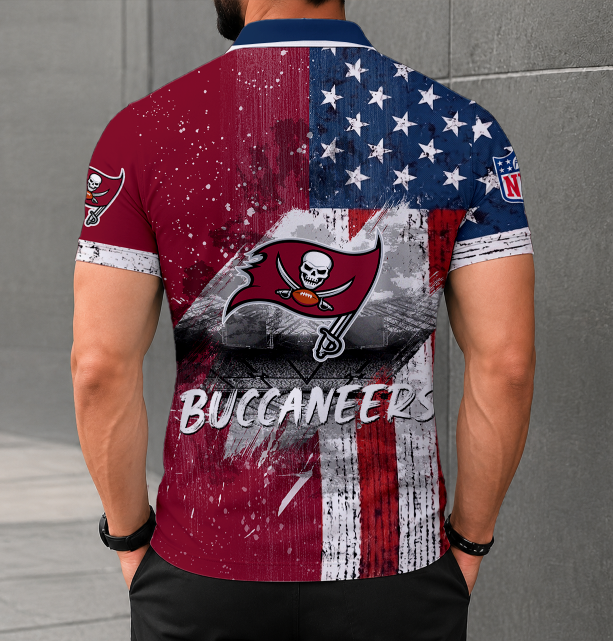 FINAL SALE - NEW CUSTOMIZED NFL10 TBB TAMPA BAY BUCCANEERS0 POLO SHIRT