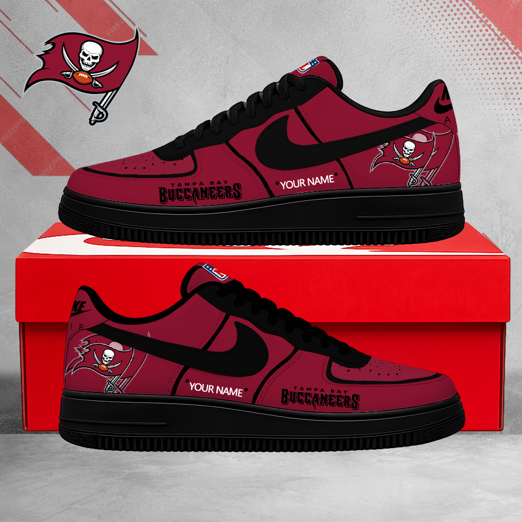 EXCLUSIVE EDITION - NEW CUSTOMIZED NFL10 TBB TAMPA BAY BUCCANEERS AF1 SHOES