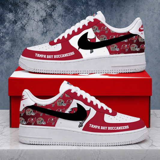 FINAL SALE - NEW CUSTOMIZED NFL10 TBB TAMPA BAY BUCCANEERS AF1 SHOES