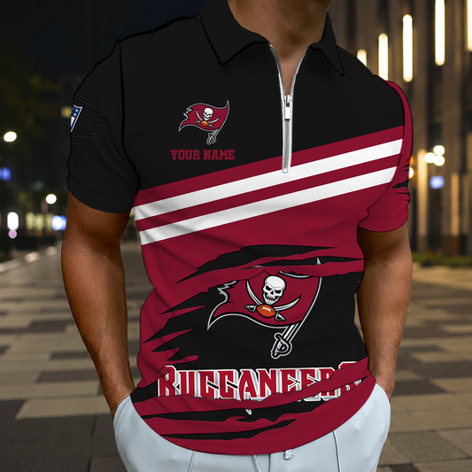 FINAL SALE - NEW CUSTOMIZED NFL10 TBB TAMPA BAY BUCCANEERS T-SHIRT, POLO SHIRT, ZIP POLO SHIRT, SWEATSHIRT, HOODIE & ZIP HOODIE