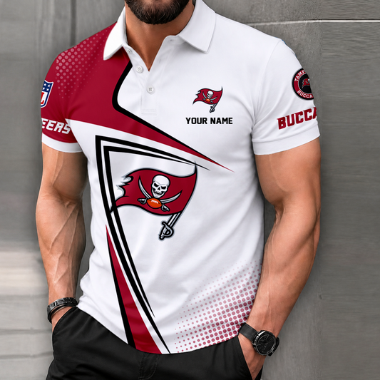 FINAL SALE - NEW CUSTOMIZED NFL10 TBB TAMPA BAY BUCCANEERS T-SHIRT, POLO SHIRT, ZIP POLO SHIRT, SWEATSHIRT, HOODIE & ZIP HOODIE