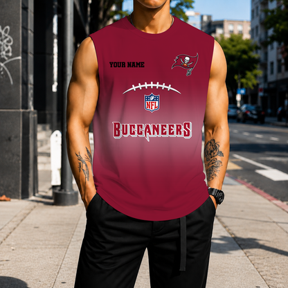 VIRAL EDITION - NEW CUSTOMIZED NFL10 TBB TAMPA BAY BUCCANEERS MEN'S GYM SHIRT