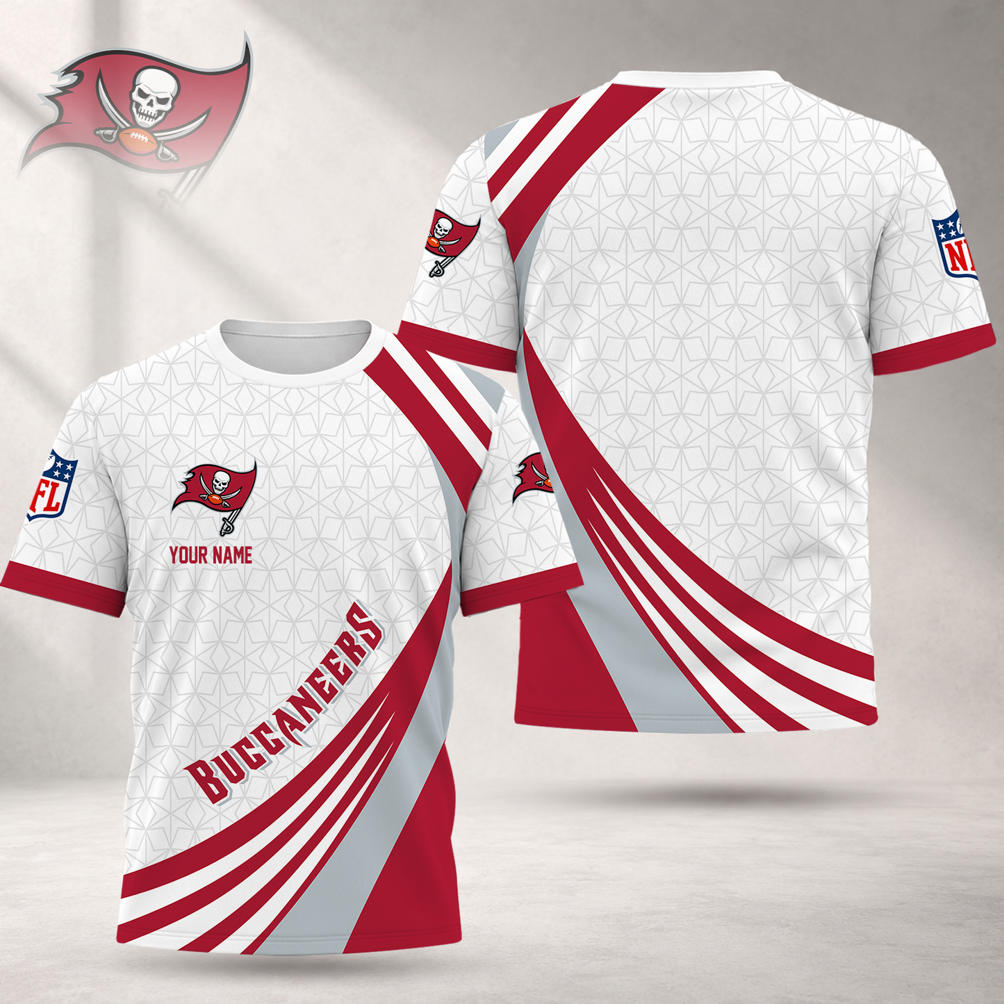 FINAL SALE - NEW CUSTOMIZED NFL10 TBB TAMPA BAY BUCCANEERS T-SHIRT, POLO SHIRT, ZIP POLO SHIRT, SWEATSHIRT, HOODIE & ZIP HOODIE