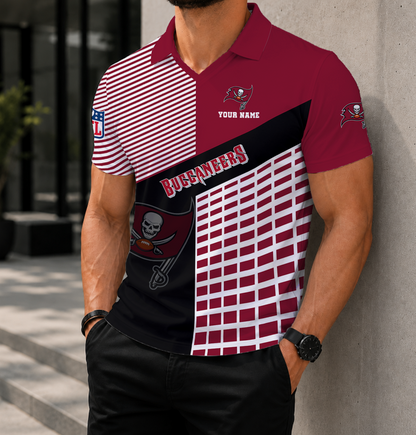 FINAL SALE - NEW CUSTOMIZED NFL10 TBB TAMPA BAY BUCCANEERS0 POLO SHIRT