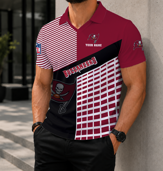 FINAL SALE - NEW CUSTOMIZED NFL10 TBB TAMPA BAY BUCCANEERS0 POLO SHIRT