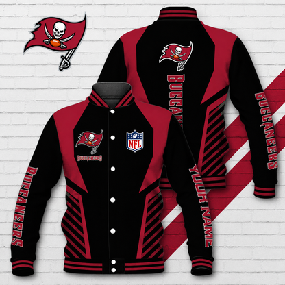 LIMITED EDITION - NEW CUSTOMIZED NFL10 TBB TAMPA BAY BUCCANEERS SATIN VARSITY & BASEBALL JACKET