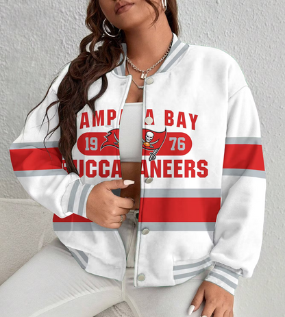 FINAL SALE - NEW CUSTOMIZED NFL10 TBB TAMPA BAY BUCCANEERS SATIN VARSITY & BASEBALL JACKET