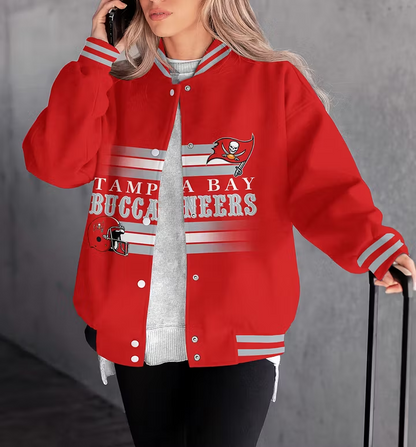 FINAL SALE - NEW CUSTOMIZED NFL10 TBB TAMPA BAY BUCCANEERS SATIN VARSITY & BASEBALL JACKET