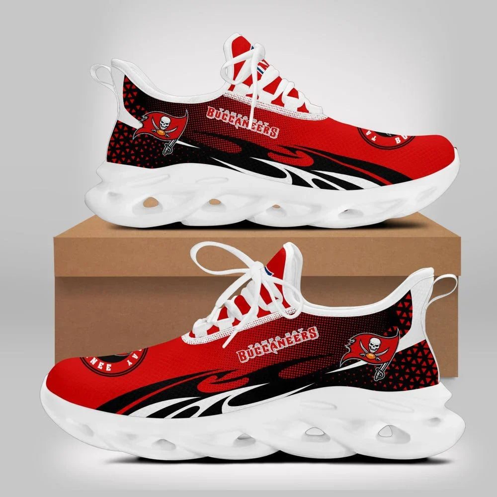 VIRAL EDITION - NEW CUSTOMIZED NFL10 TBB TAMPA BAY BUCCANEERS UNISEX MAX SOUL SHOES