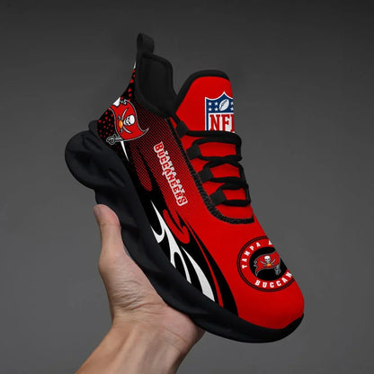 VIRAL EDITION - NEW CUSTOMIZED NFL10 TBB TAMPA BAY BUCCANEERS UNISEX MAX SOUL SHOES