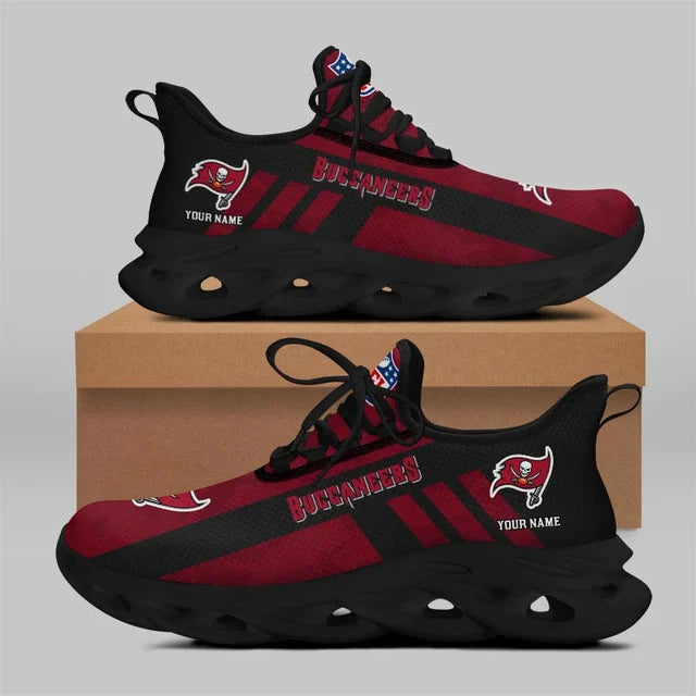 VIRAL EDITION - NEW CUSTOMIZED NFL10 TBB TAMPA BAY BUCCANEERS UNISEX MAX SOUL SHOES