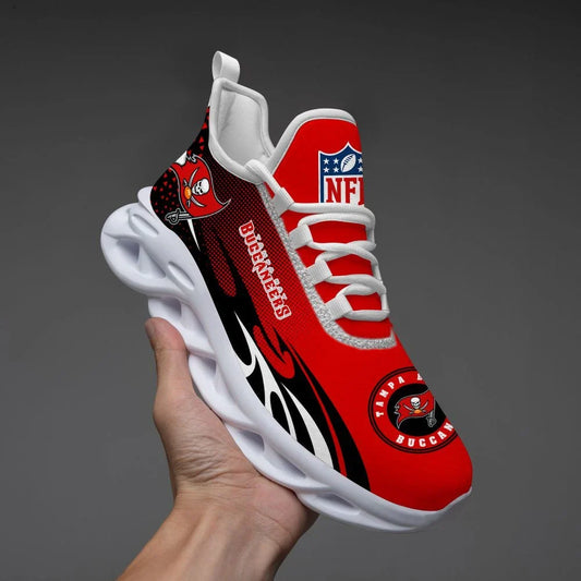 VIRAL EDITION - NEW CUSTOMIZED NFL10 TBB TAMPA BAY BUCCANEERS UNISEX MAX SOUL SHOES