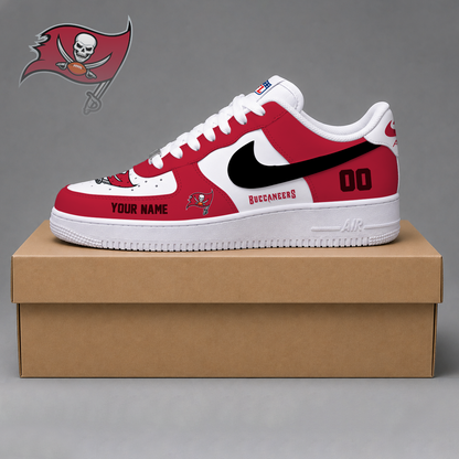 ELITE EDITION - NEW CUSTOMIZED NFL10 TBB TAMPA BAY BUCCANEERS AF1 SHOES