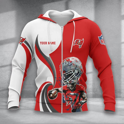 SPECIAL EDITION - NEW CUSTOMIZED NFL10 TBB TAMPA BAY BUCCANEERS T-SHIRT, POLO SHIRT, ZIP POLO SHIRT, SWEATSHIRT, HOODIE & ZIP HOODIE