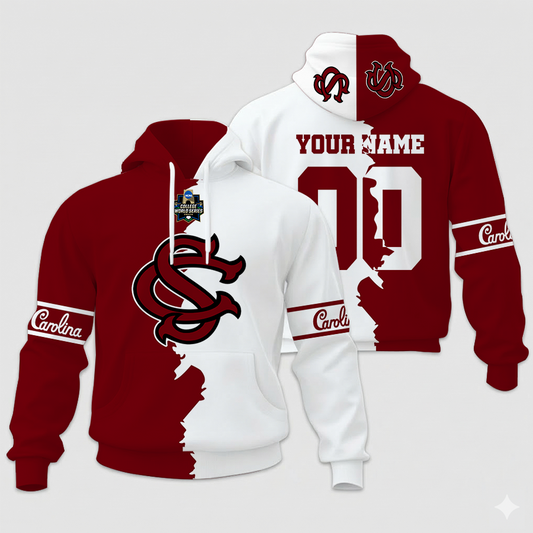 MEGA SALE - NEW CUSTOMIZED COLLEGE WORLD SERIES NCAA10 SOUTH CAROLINA GAMECOCKS UNISEX HOODIE & ZIP HOODIE